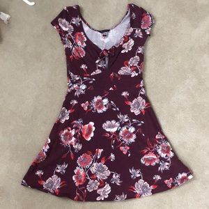 Aeropostale Fit & Flare Flowered Dress